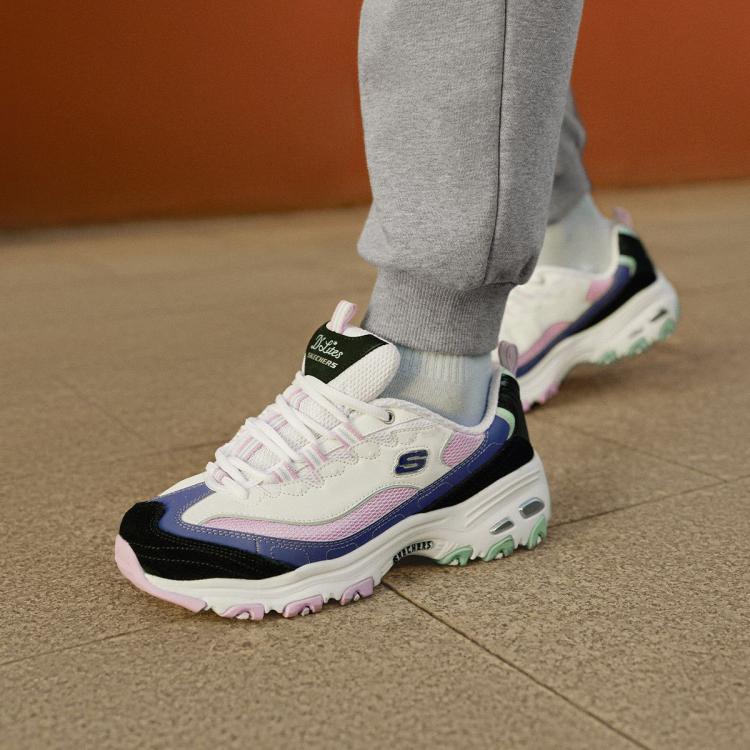 斯凯奇 【D'LITES熊猫鞋】女鞋学院女老爹鞋女运动休闲鞋缓震秋冬