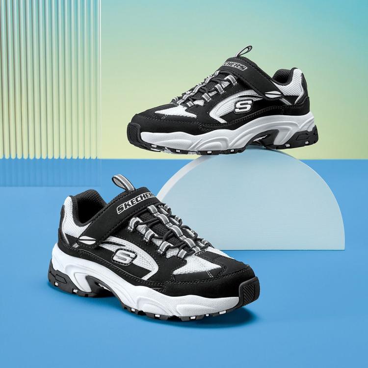 斯凯奇 男中大童|男童鞋魔术贴时尚百搭老爹鞋缓震运动鞋秋冬季