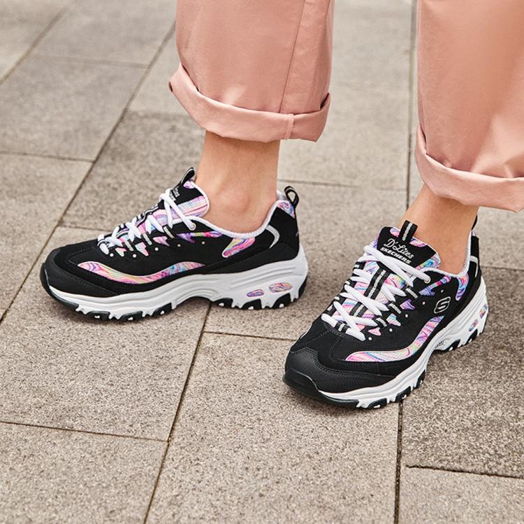 斯凯奇 【爆款推荐】女鞋老爹鞋休闲运动鞋撞色小白鞋尺码偏大春夏季