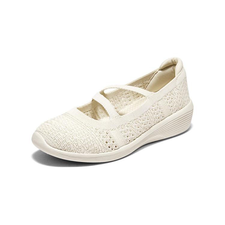 Skechers 【日常舒适】春夏季女鞋浅口单鞋玛丽珍一脚蹬低帮透气鞋子 In White