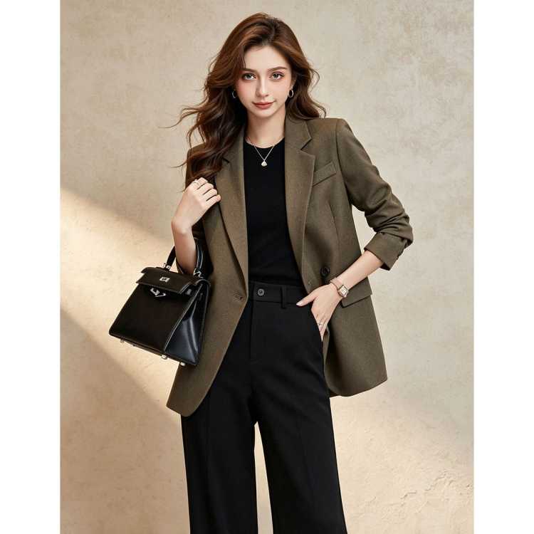 恒泽 【干练商务】挺括有型通勤西服女2026秋季质感百搭外套
