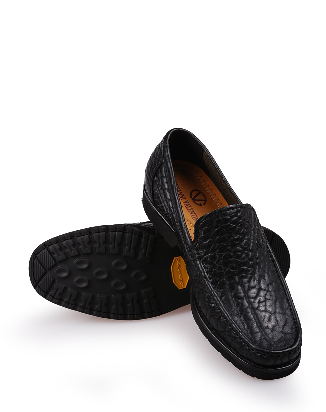 > 黑色大象皮商务休闲鞋