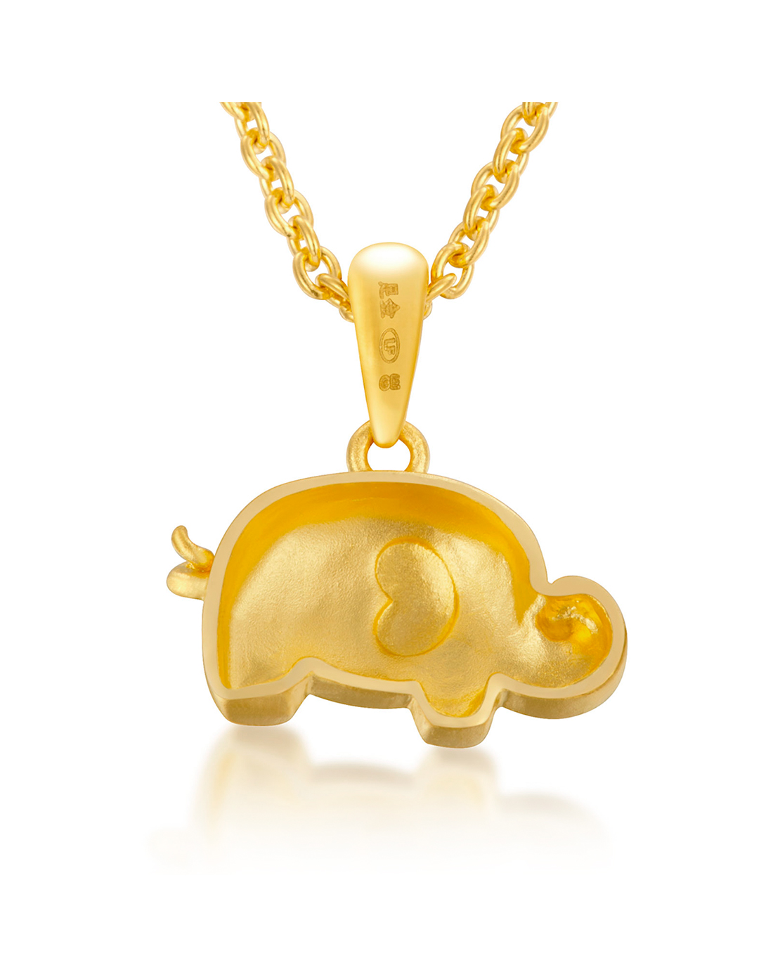 六福珠宝lukfook jewellery专场-足金吉祥喜象黄金吊坠