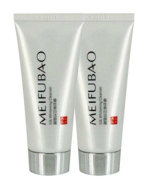 美肤宝 汉方养肤蚕丝美白洁颜霜60ml*2,护肤霜一样的洁面霜.