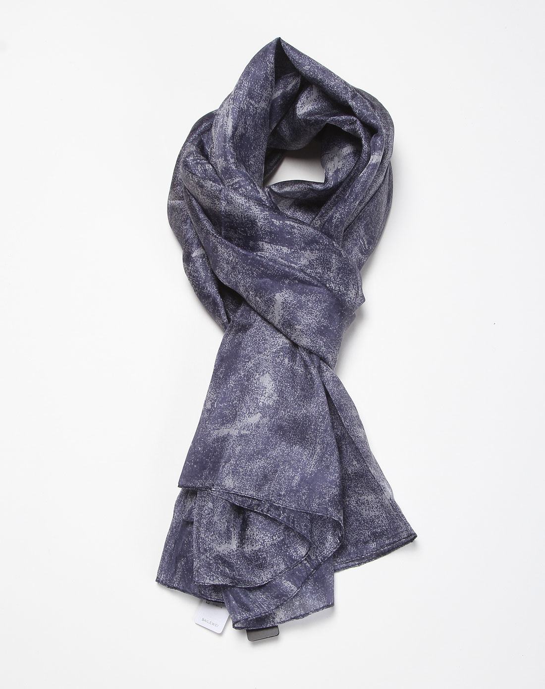 经典西部牛仔风蓝色真丝大披肩