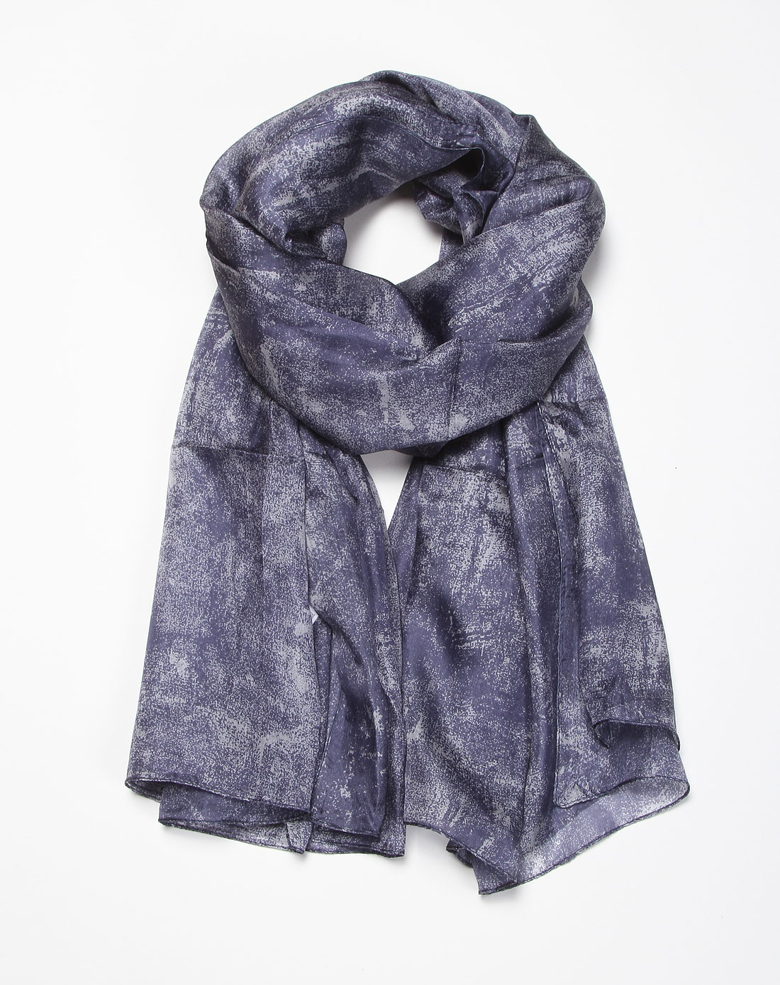 经典西部牛仔风蓝色真丝大披肩