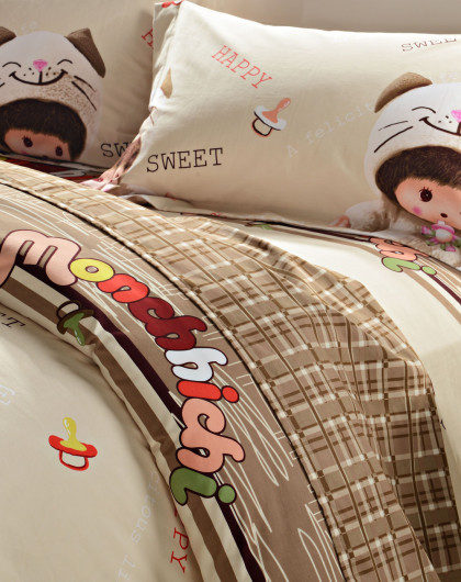 1.5m床高贵韩绒四件套—蒙奇奇