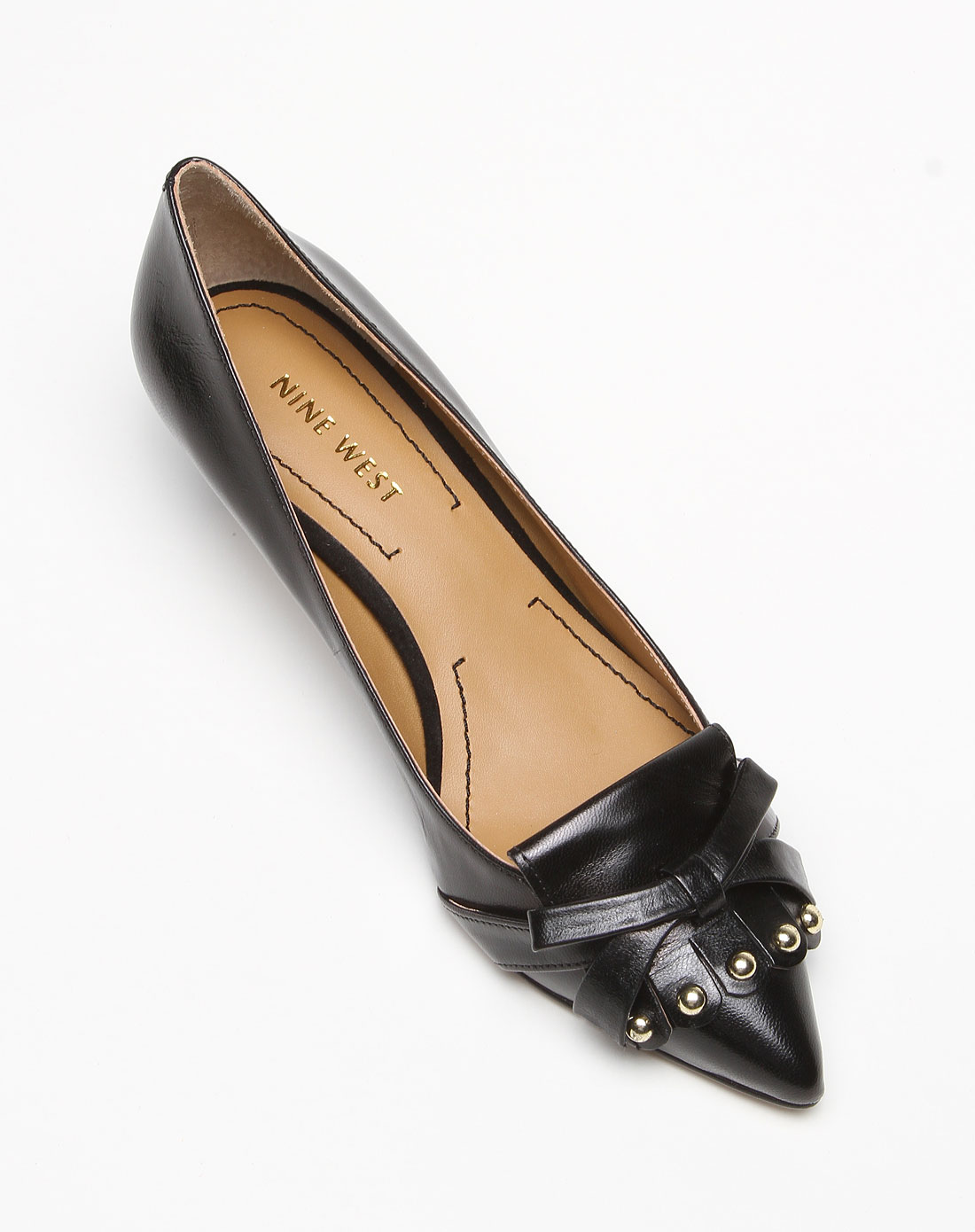 尖嘴蝴蝶结黑色单鞋