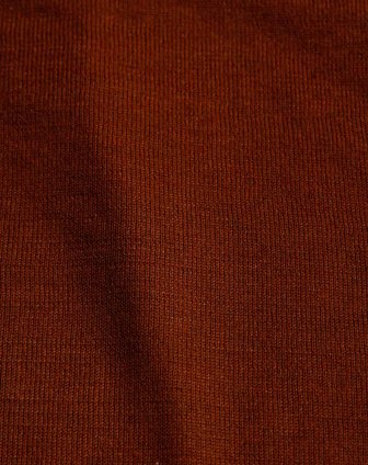 咖啡色纯色翻领领结羊毛针织衫