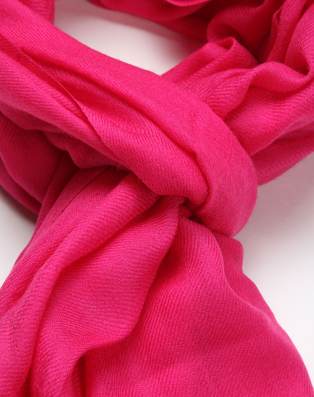 纯玫红色羊毛围巾