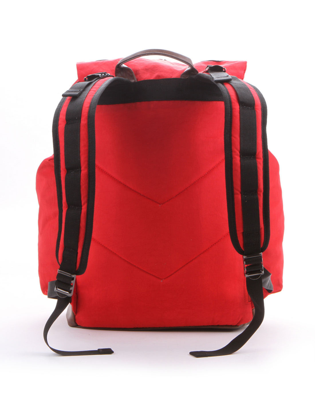 中性红色休闲双肩背包