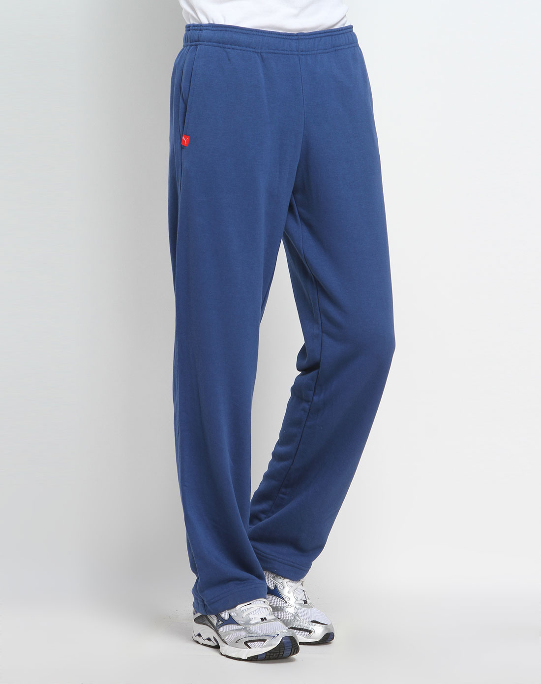 深蓝色运动针织长裤