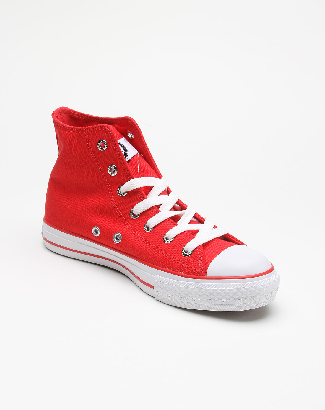 utt 中性纯红色时尚意大利logo高帮休闲鞋