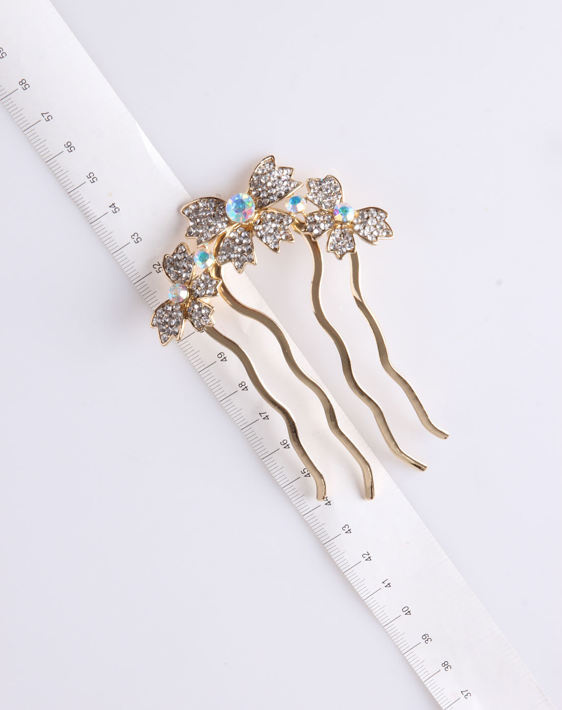 金色三只蝴蝶发叉