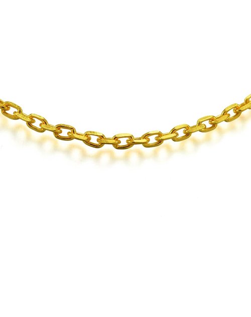 周生生 黄金万字链百搭配链 40厘米