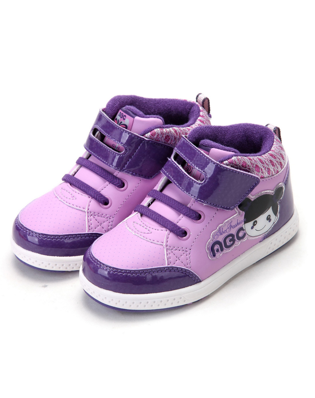女小童紫色滑板鞋