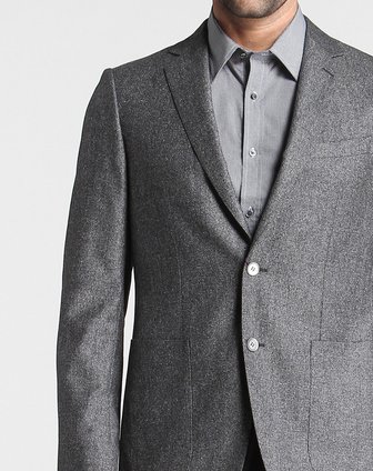 夏利豪charriol灰黑色商务时尚长袖西服c02-103011499_唯品会