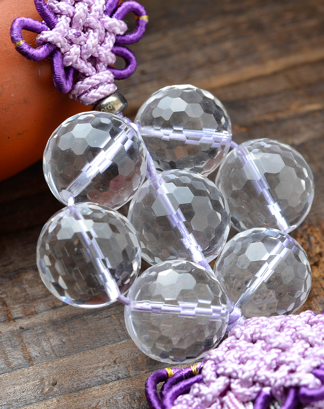 天然白水晶车挂 七星阵 附证书