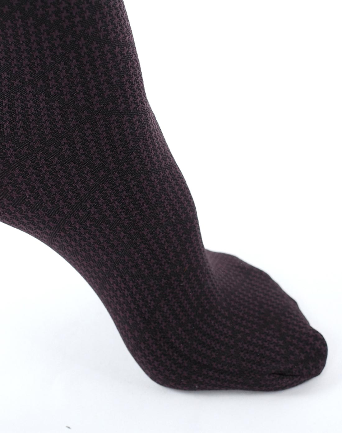 优尤咔yuuka sote男女女款紫色120d黑丝提花连裤袜-十字纹yb361411