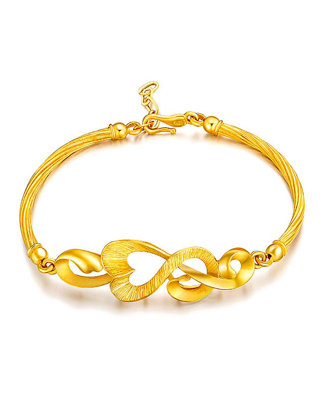 六福珠宝lukfook jewellery专场-囍爱系列足金黄金手镯(计价)