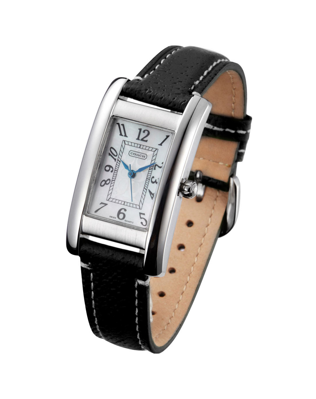 女款黑带方盘复古时尚皮带表