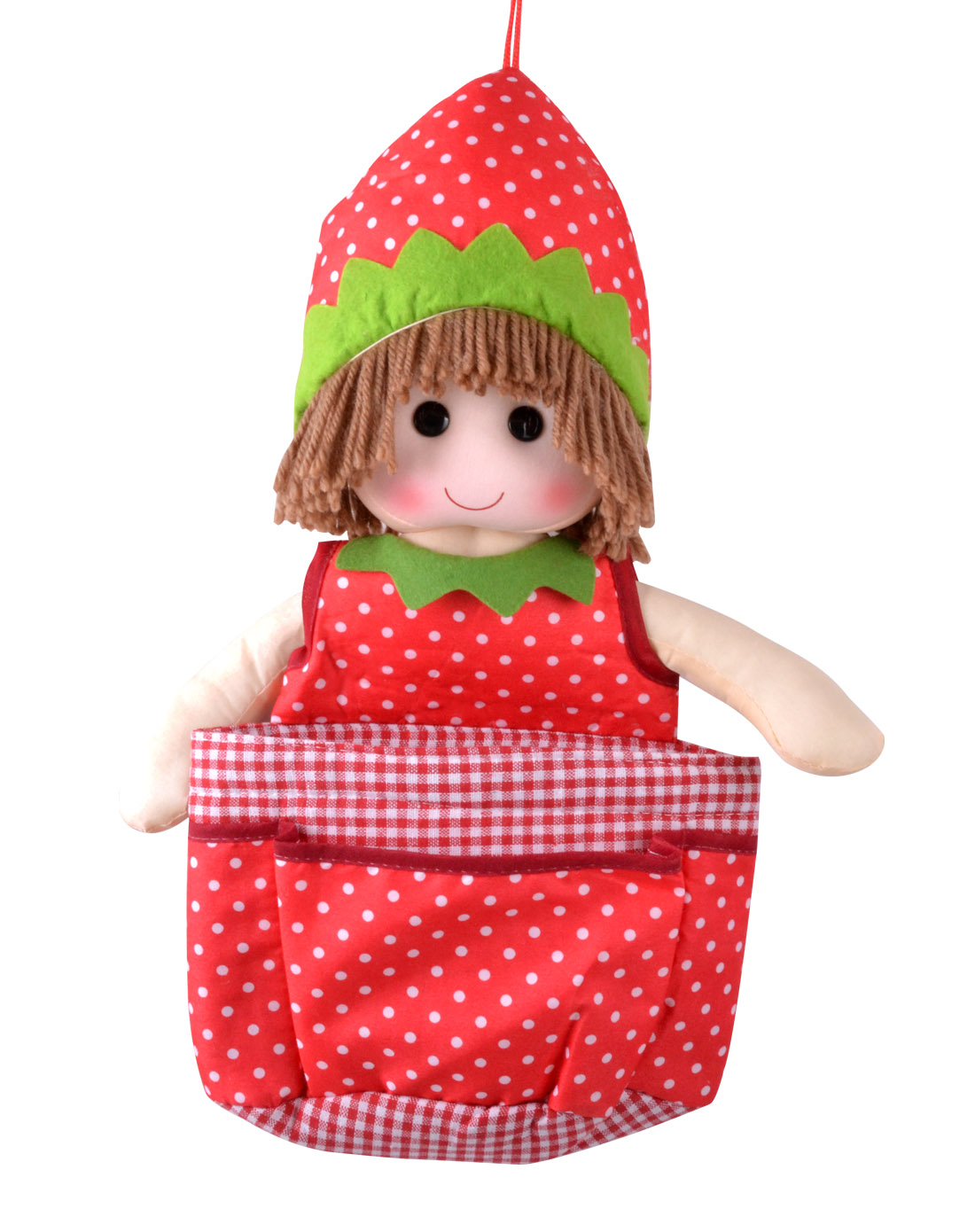 女孩单口草莓头