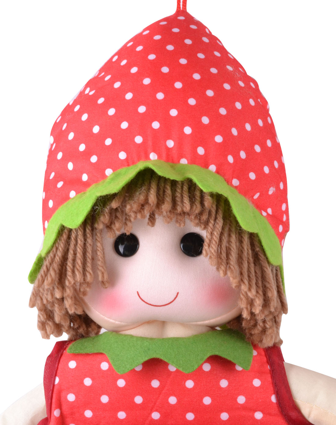 女孩单口草莓头