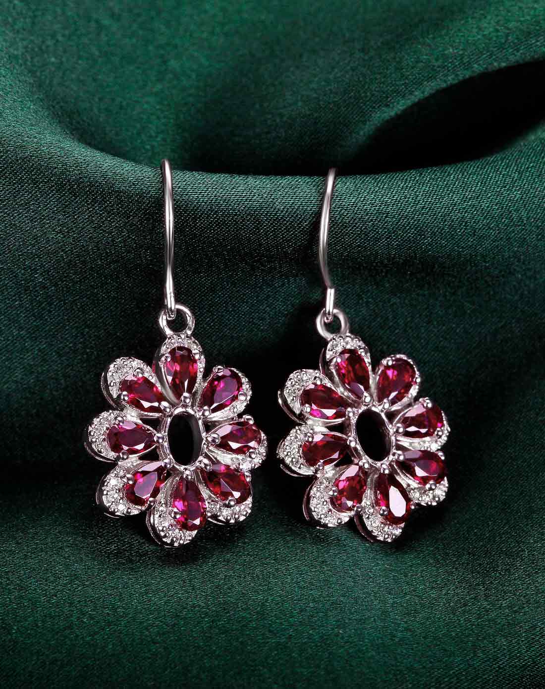 贝莲娜briliana925银天然石榴石耳环 雅静 附证书1egs0001150_唯品会