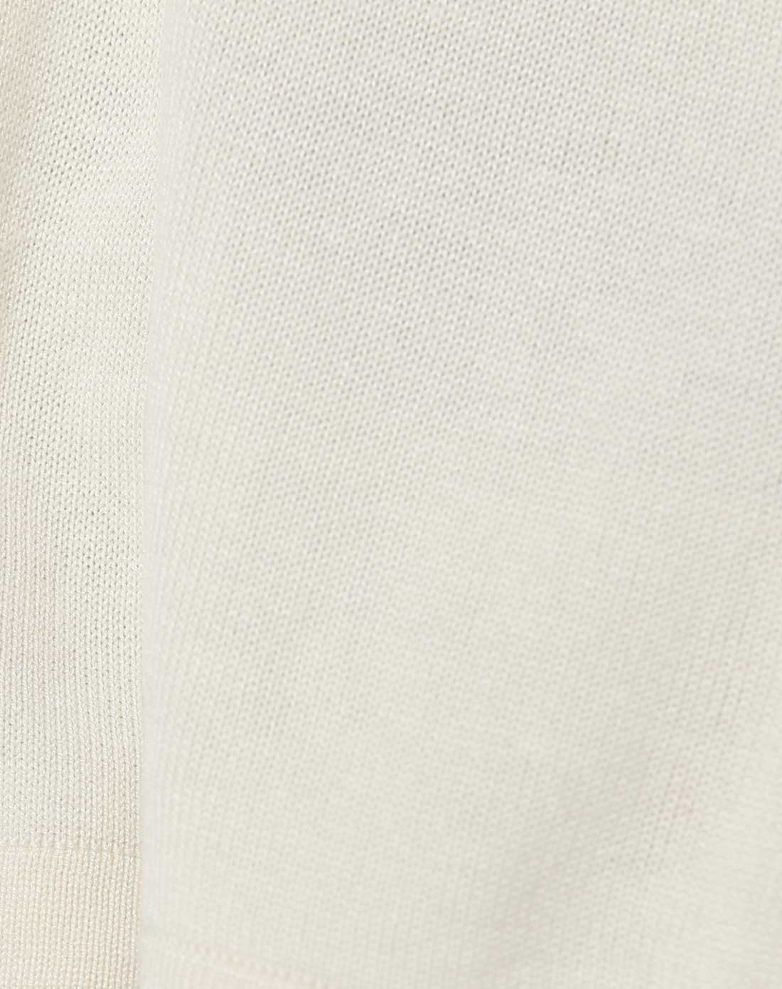 米色素雅印花短袖针织衫