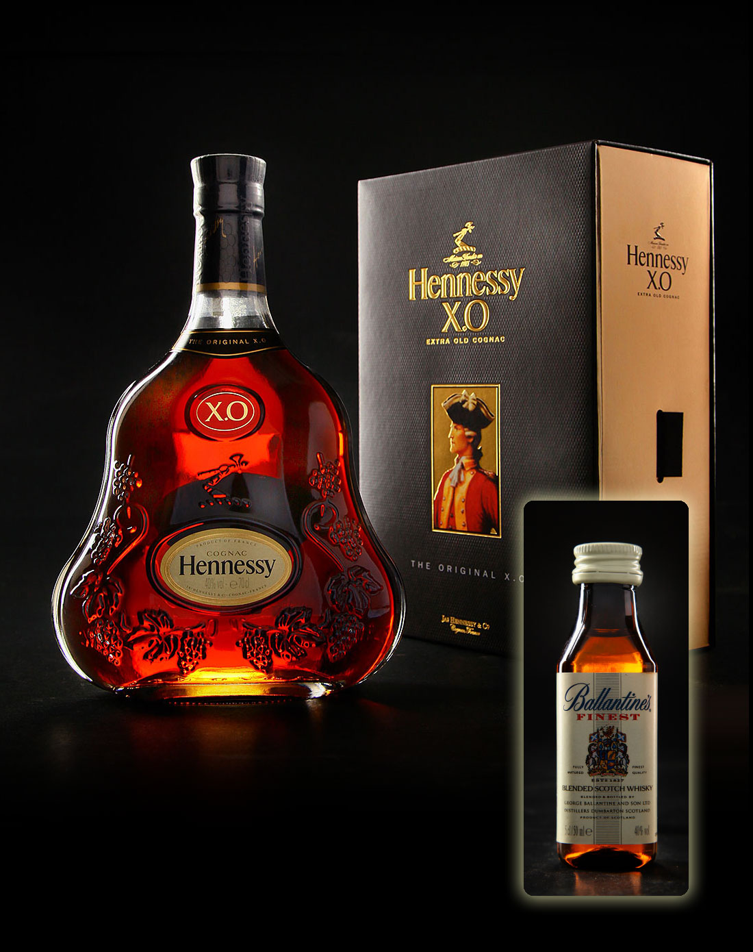 轩尼诗 x.o 700ml 百龄坛特醇酒伴 50ml