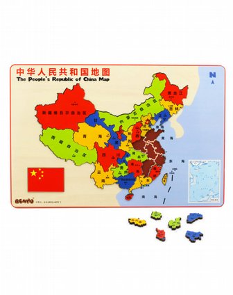 中国地图拼装地理方位趣味玩具