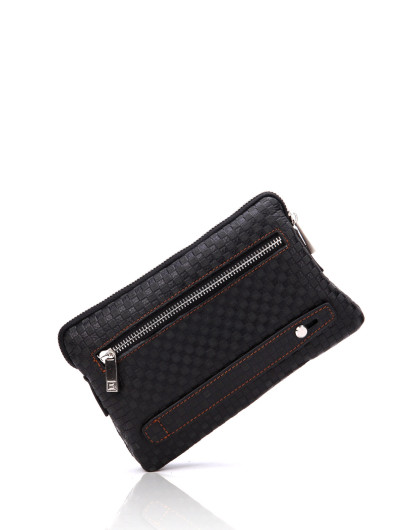 男士黑色真皮大容量商务休闲牛皮手包