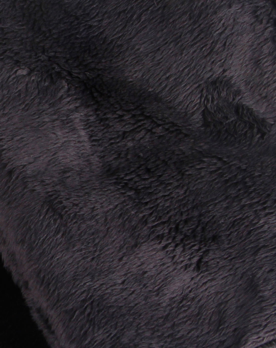 > 中性黑色纯色时尚保暖长毛绒套装