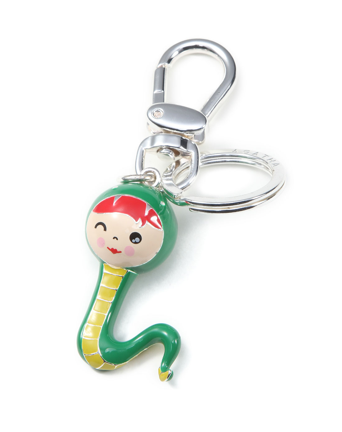 绿色生肖蛇可爱造型匙扣