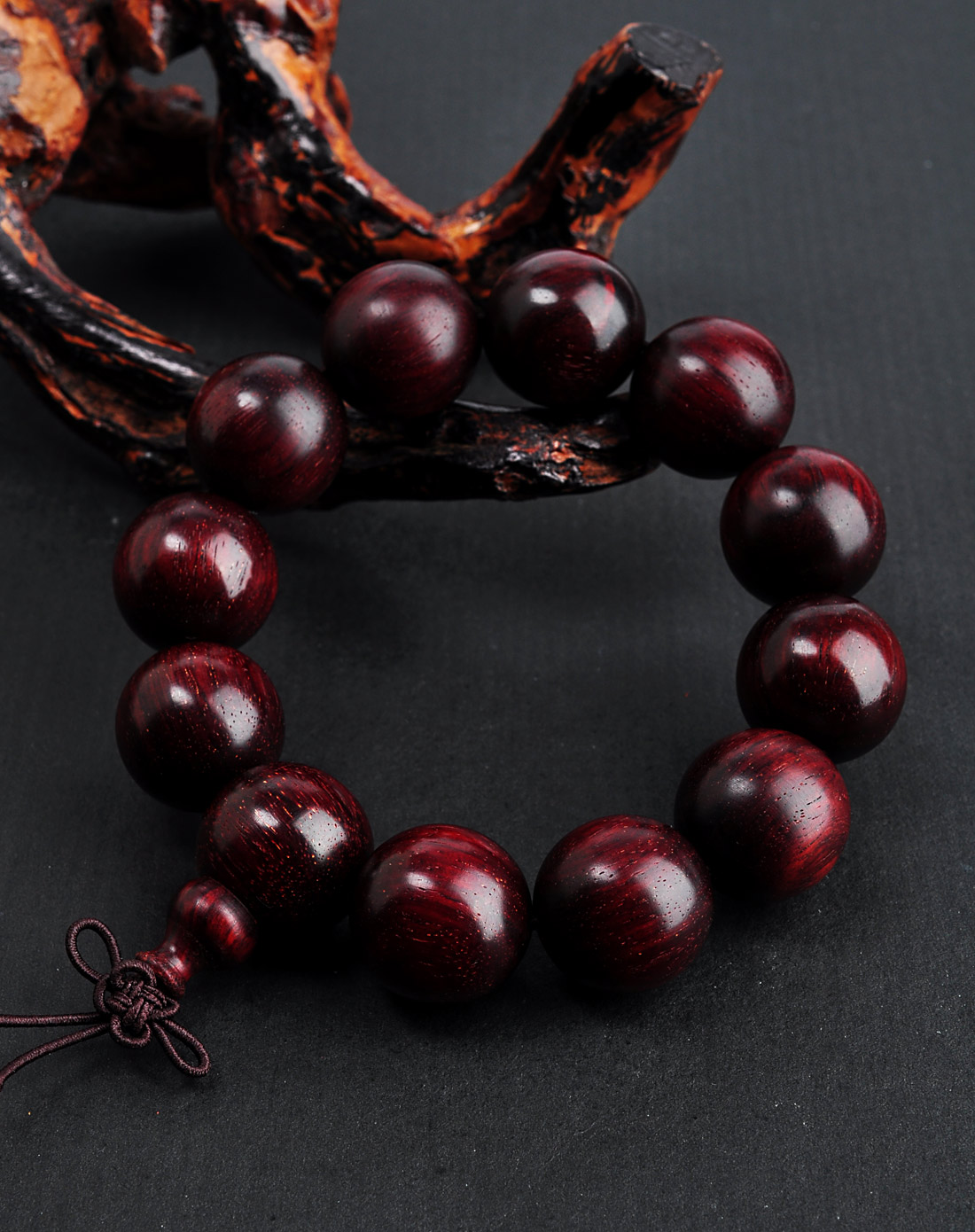 精品珍藏宝性圆明小叶紫檀手串