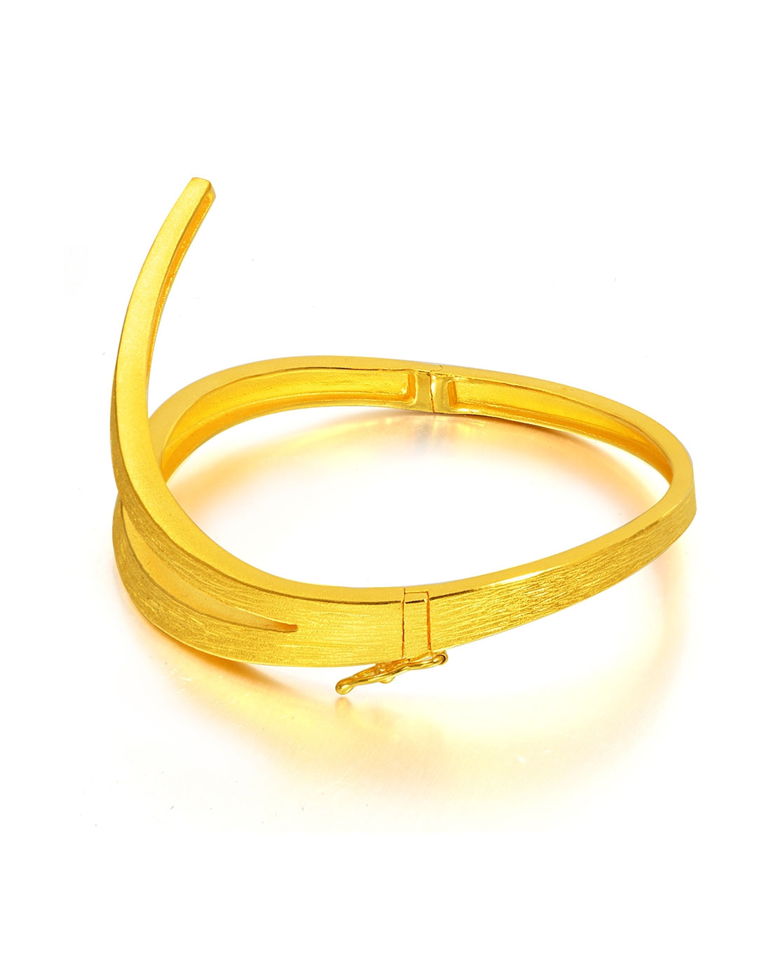 > 足金时尚树皮纹手镯 24.52克