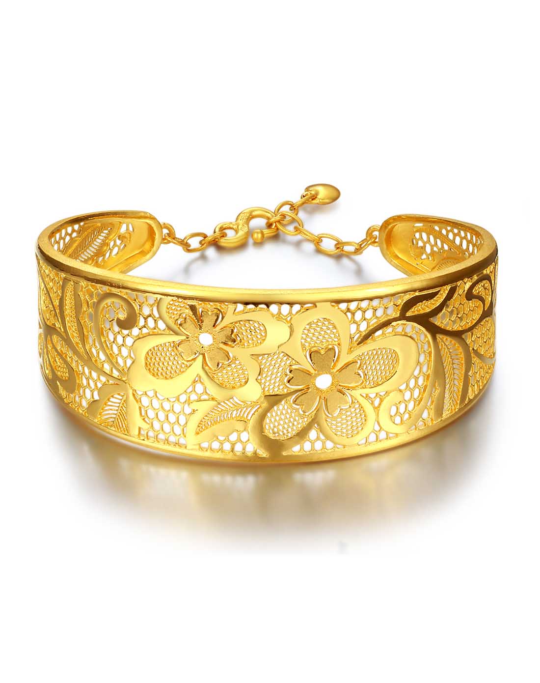 千足金手镯 花开富贵-手镯25.3g