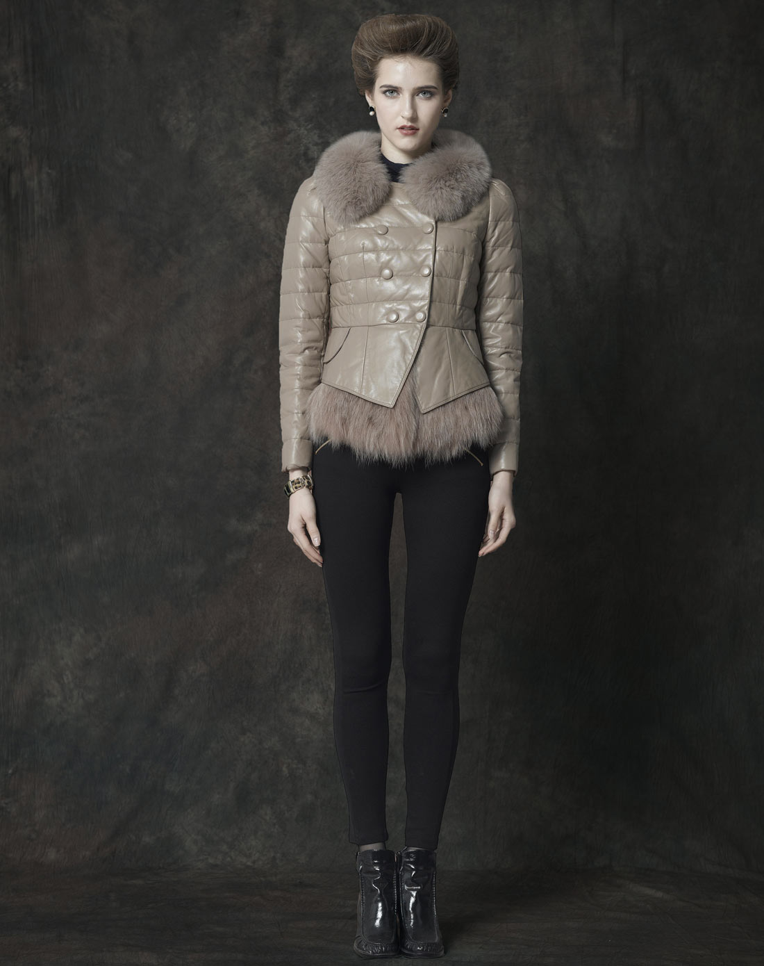 sovogue女士皮草专场长袖米色绵羊皮革sgp1363931_唯品会