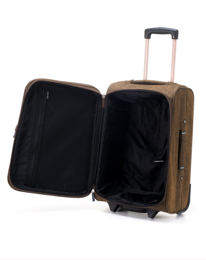 中性棕色托运箱复古帆布行李箱20寸登机拉杆箱