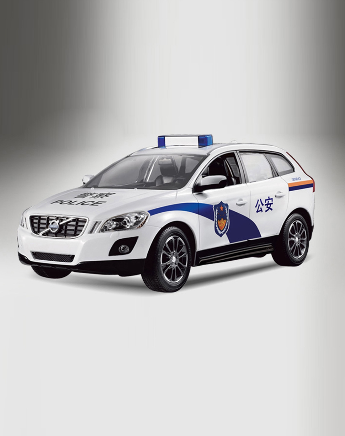 星輝1:14 沃爾沃xc60 警車版(帶警笛)-白色