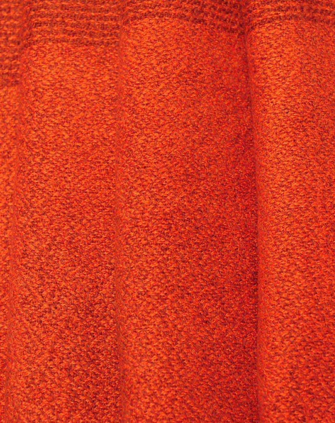 女款橘红色加流苏芝麻时尚围巾