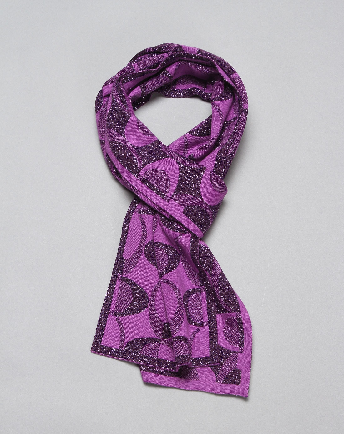 coach 女款精美时尚围巾紫色