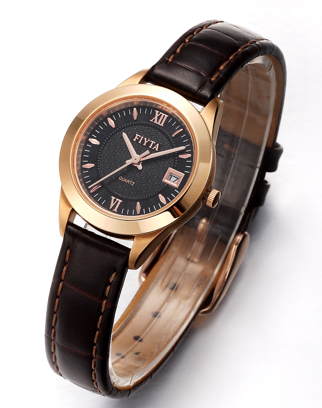飞亚达fiyta 女表蓝宝石玻璃镜面黑色琅轩系列石英表