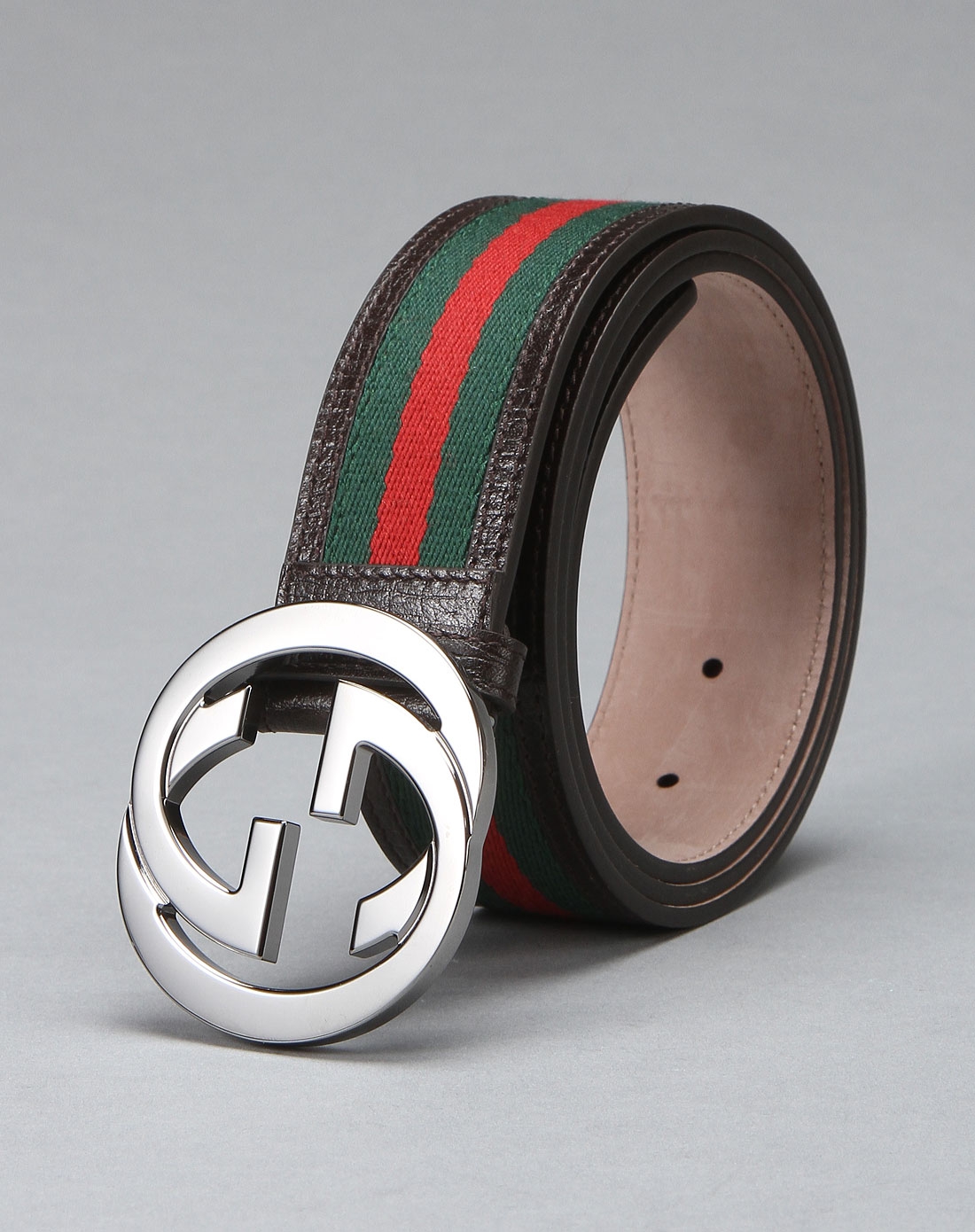 腰带专场gucci 男士帆布条纹双g logo腰带114984-17ar-2061_唯品会