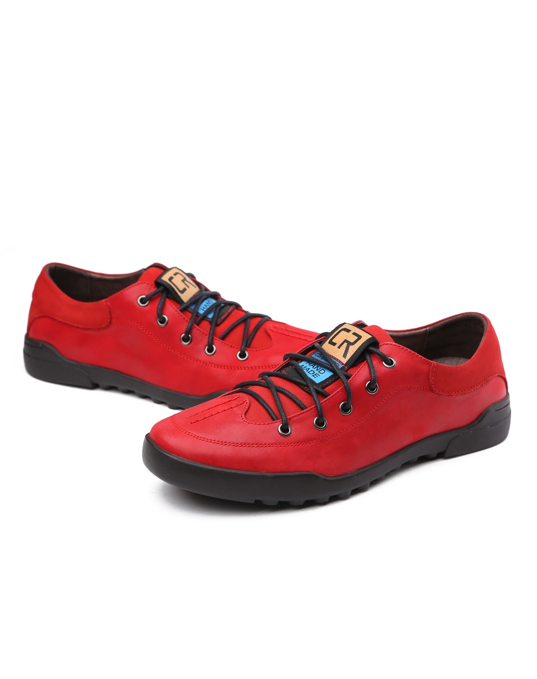 卡丹路cardanro男鞋专场 > 红色头层牛皮运动休闲皮鞋