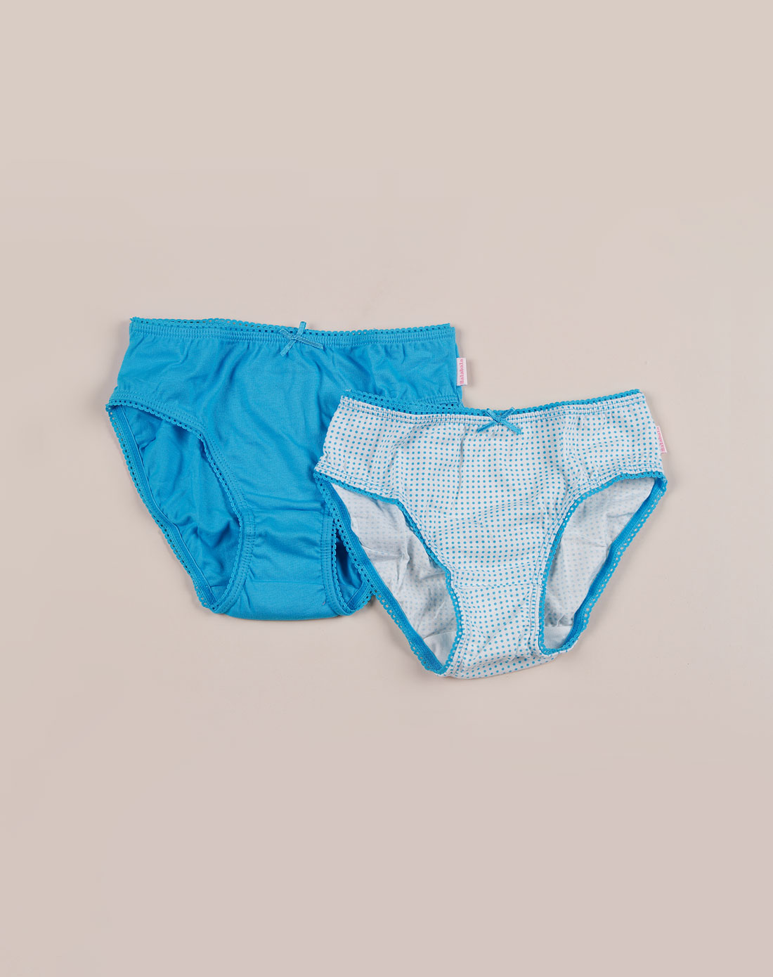 女童蓝色三角内裤两件装