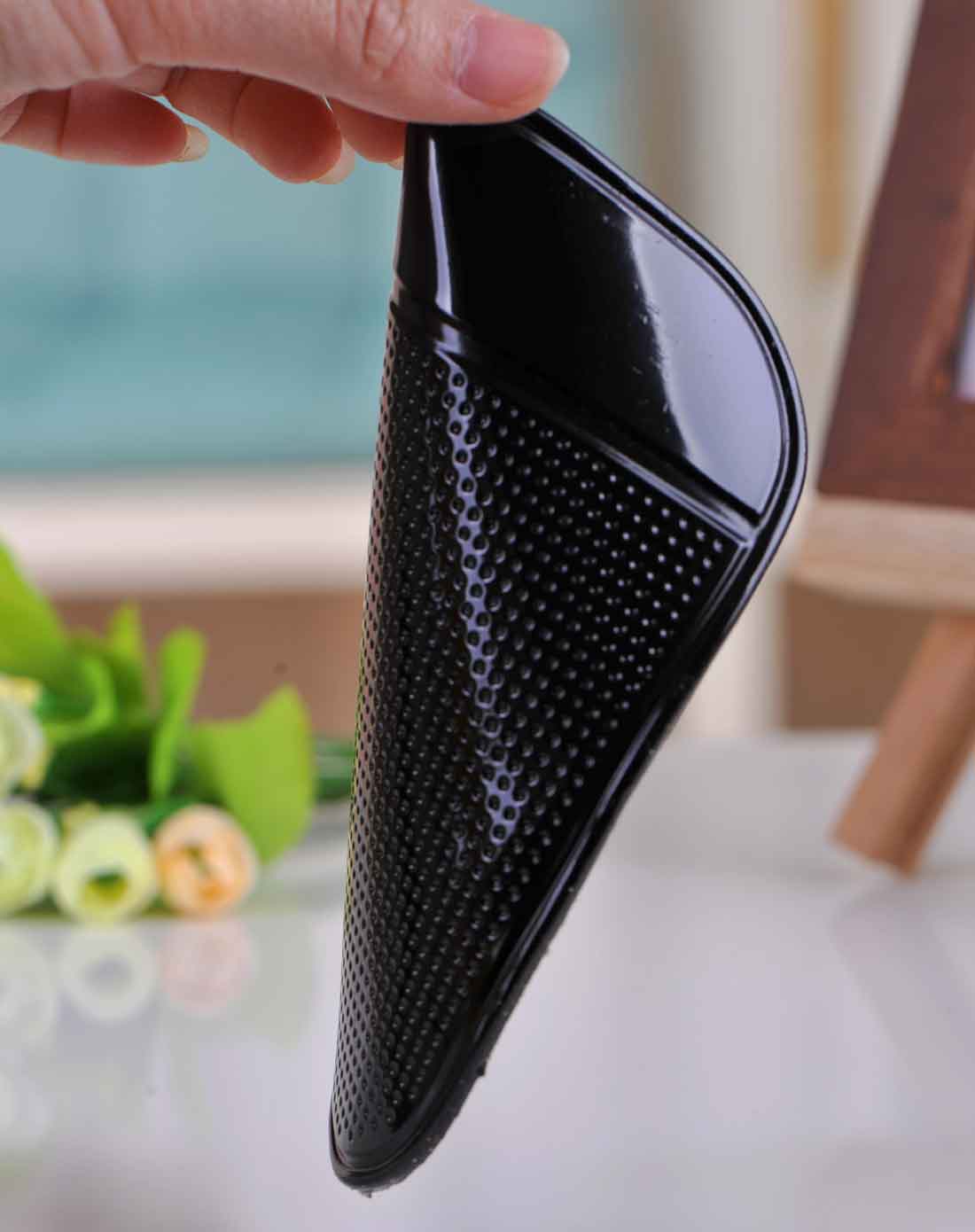 黑色车用手机硅胶防滑垫2片入