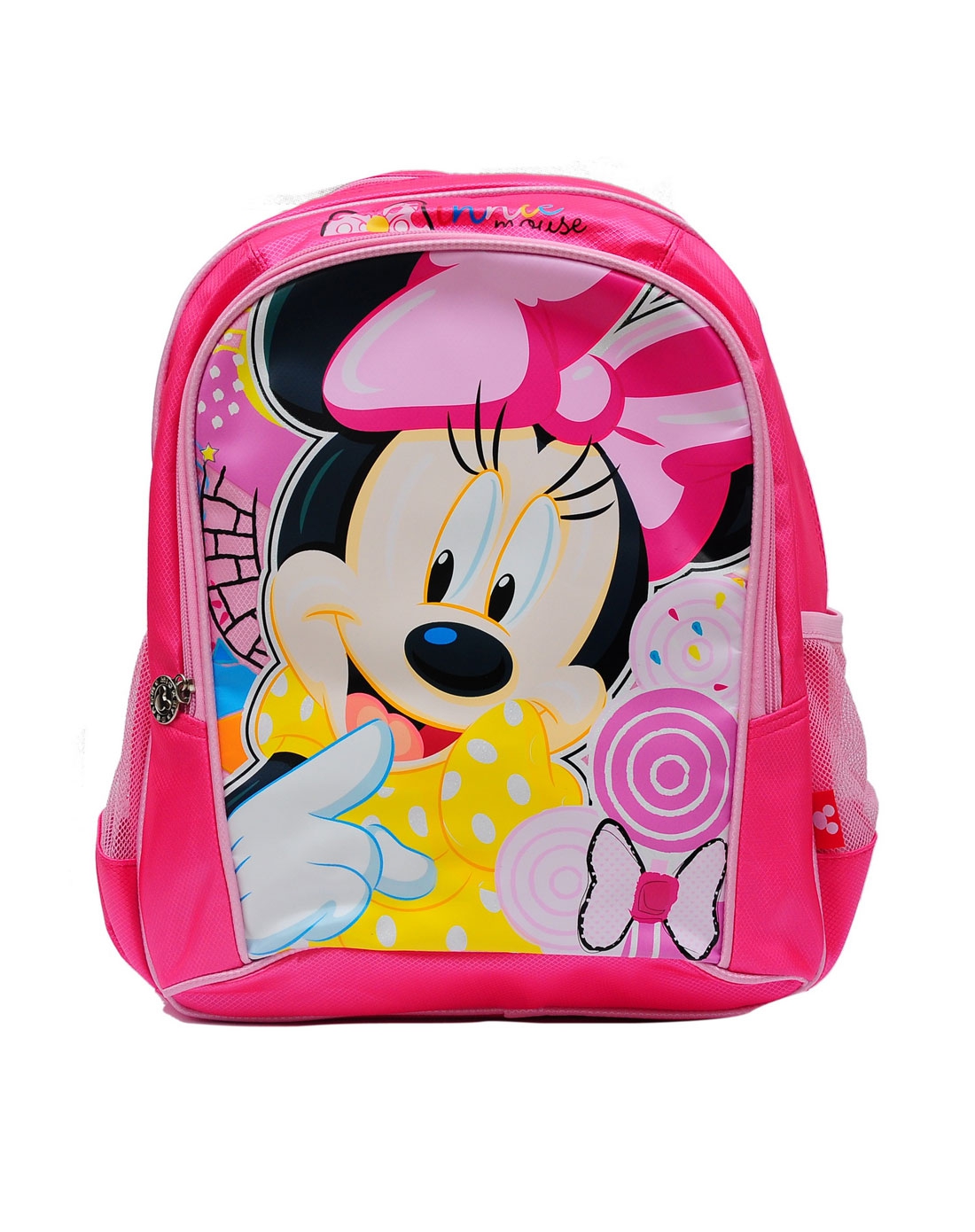 迪士尼 女童粉色38l可爱米妮学生书包
