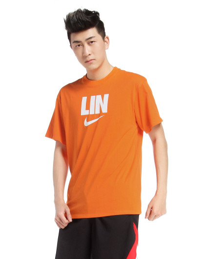 男款橙色百搭活力短袖t恤