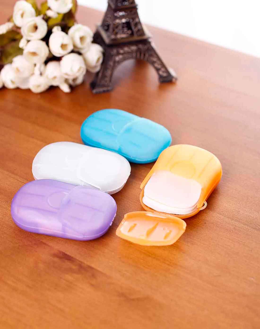 日本居优乐品joyolop家居用品专场四盒装日式创意洗手肥皂片(颜色随机